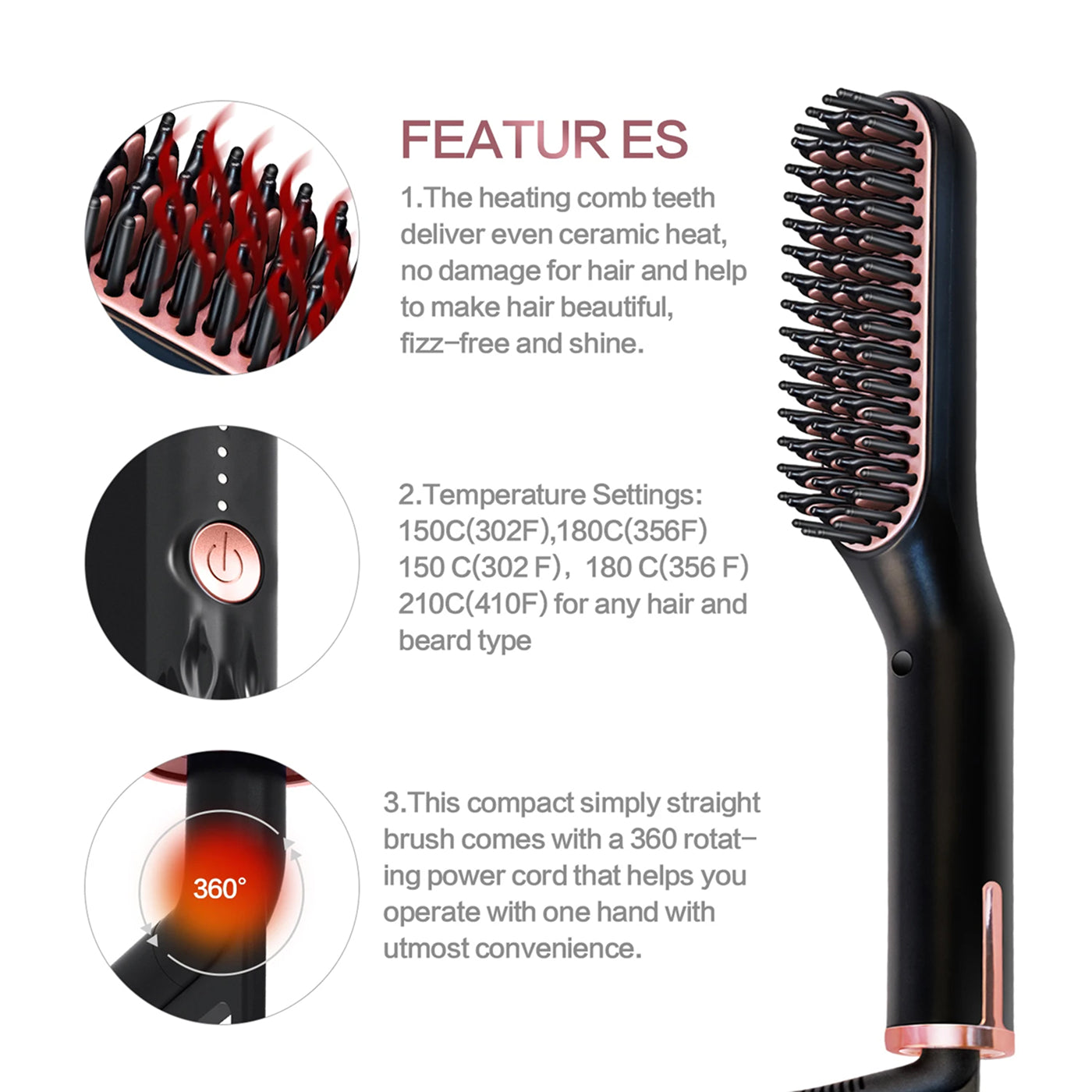 BeardiFix Heated Beard Brush